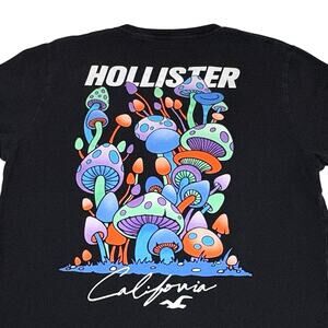 Hollister Men's M Mushroom Graphic Tee Black